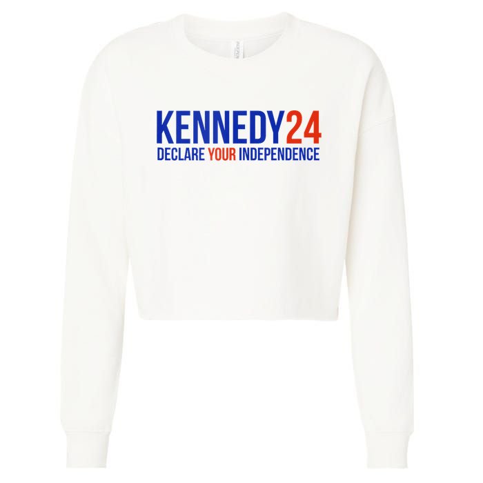 Kennedy 24 Declare Your Independence Rfk 2024 Election Cropped Pullover Crew
