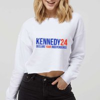Kennedy 24 Declare Your Independence Rfk 2024 Election Cropped Pullover Crew