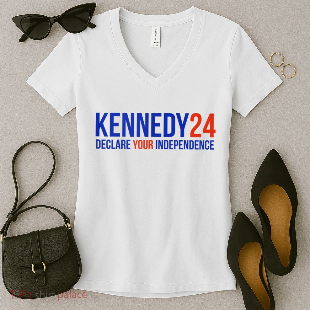 Kennedy 24 Declare Your Independence Rfk 2024 Election Women's V-Neck T-Shirt
