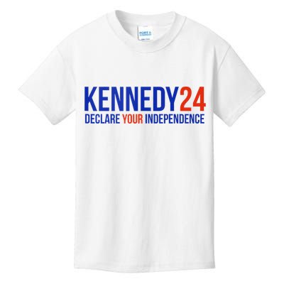 Kennedy 24 Declare Your Independence Rfk 2024 Election Kids T-Shirt