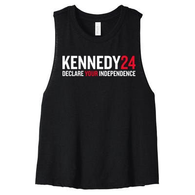 Kennedy 24 Declare Your Independence Women's Racerback Cropped Tank