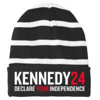 Kennedy 24 Declare Your Independence Striped Beanie with Solid Band