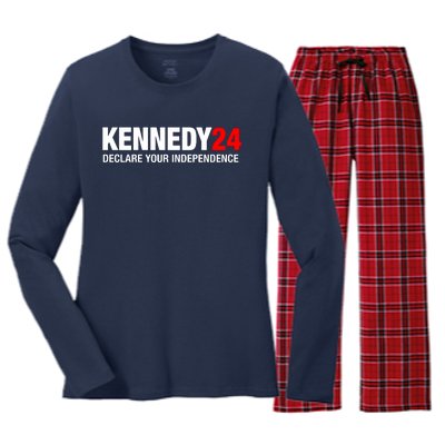 Kennedy 24 Declare Your Independence Women's Long Sleeve Flannel Pajama Set 