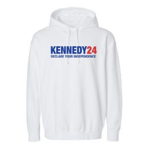 Kennedy 24 Declare Your Independence Rfk Jr Robert F Kennedy Jr For President Garment-Dyed Fleece Hoodie