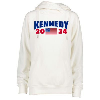Kennedy 2024 For President Womens Funnel Neck Pullover Hood