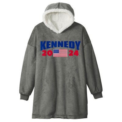 Kennedy 2024 For President Hooded Wearable Blanket