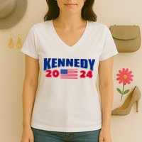 Kennedy 2024 For President Women's V-Neck T-Shirt