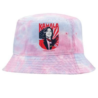 Kamalaharris 2024 For President Campaign Tie-Dyed Bucket Hat