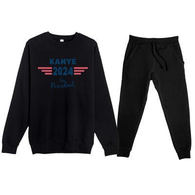 Kanye 2024 For President Premium Crewneck Sweatsuit Set