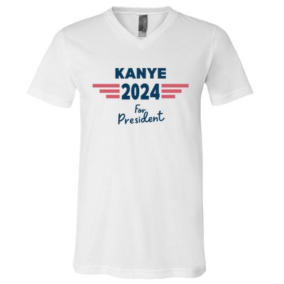 Kanye 2024 For President V-Neck T-Shirt