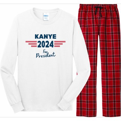 Kanye 2024 For President Long Sleeve Pajama Set