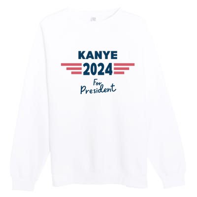 Kanye 2024 For President Premium Crewneck Sweatshirt