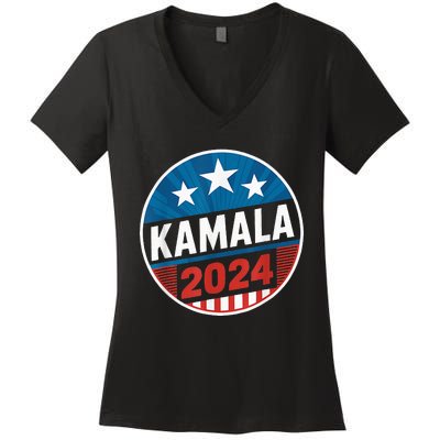 Kamalaharris 2024 For President Campaign Women's V-Neck T-Shirt