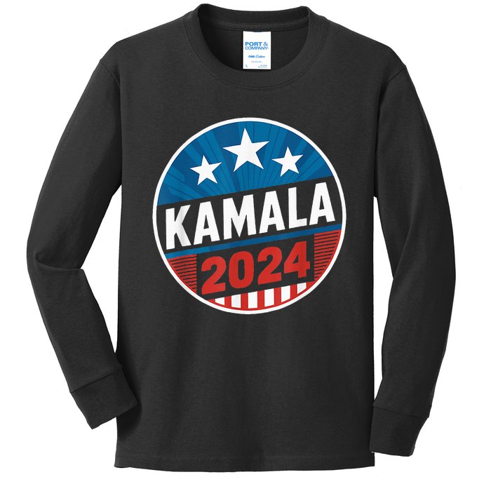 Kamalaharris 2024 For President Campaign Kids Long Sleeve Shirt