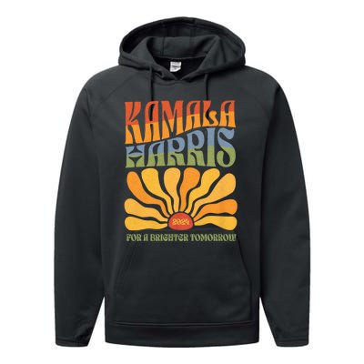 Kamala 2024 For The Brighter Tomorrow Harris 2024 Performance Fleece Hoodie