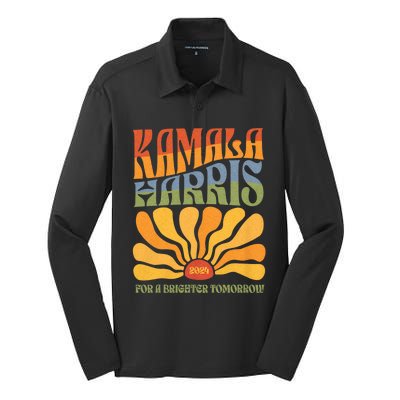 Kamala 2024 For The Brighter Tomorrow Harris 2024 Silk Touch Performance Long Sleeve Polo