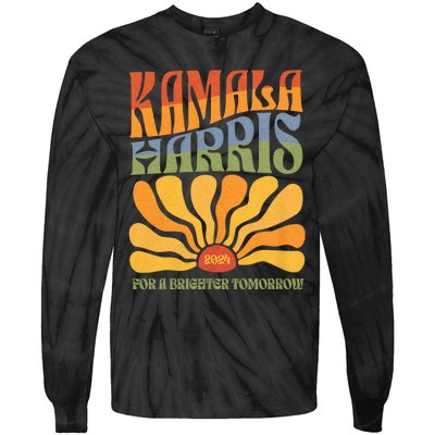 Kamala 2024 For The Brighter Tomorrow Harris 2024 Tie-Dye Long Sleeve Shirt