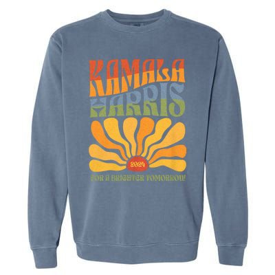 Kamala 2024 For The Brighter Tomorrow Harris 2024 Garment-Dyed Sweatshirt