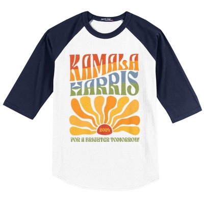 Kamala 2024 For The Brighter Tomorrow Harris 2024 Baseball Sleeve Shirt