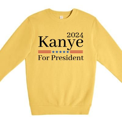 Kanye 2024 For President Premium Crewneck Sweatshirt