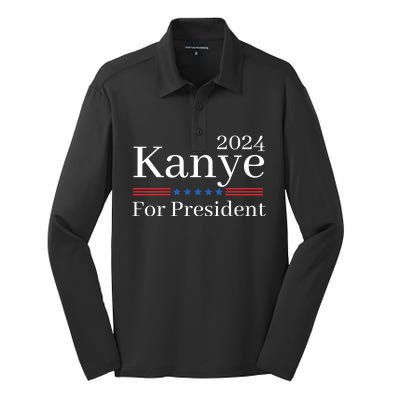 Kanye 2024 For President Silk Touch Performance Long Sleeve Polo