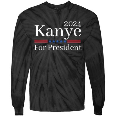 Kanye 2024 For President Tie-Dye Long Sleeve Shirt