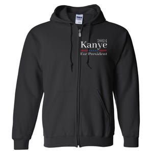 Kanye 2024 For President Full Zip Hoodie