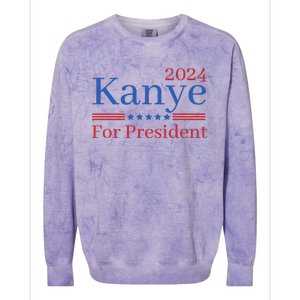 Kanye 2024 For President Colorblast Crewneck Sweatshirt