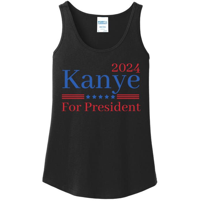 Kanye 2024 For President Ladies Essential Tank