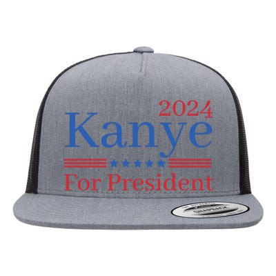 Kanye 2024 For President Flat Bill Trucker Hat