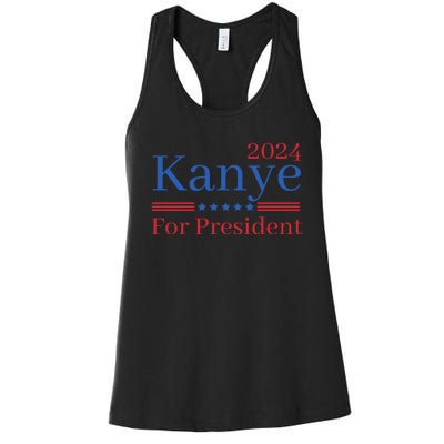 Kanye 2024 For President Women's Racerback Tank