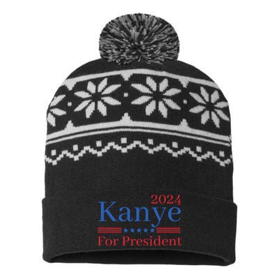 Kanye 2024 For President USA-Made Snowflake Beanie