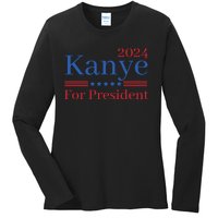 Kanye 2024 For President Ladies Long Sleeve Shirt