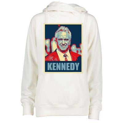 Kennedy 2024 For President Election Poster Womens Funnel Neck Pullover Hood