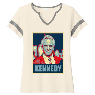 Kennedy 2024 For President Election Poster Ladies Halftime Notch Neck Tee