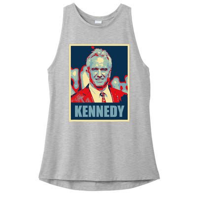 Kennedy 2024 For President Election Poster Ladies PosiCharge Tri-Blend Wicking Tank