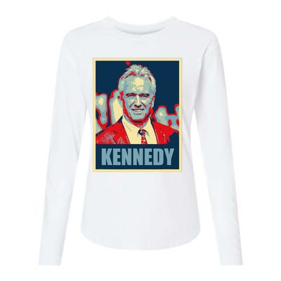 Kennedy 2024 For President Election Poster Womens Cotton Relaxed Long Sleeve T-Shirt