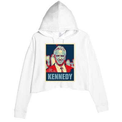 Kennedy 2024 For President Election Poster Crop Fleece Hoodie