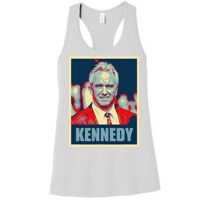 Kennedy 2024 For President Election Poster Women's Racerback Tank