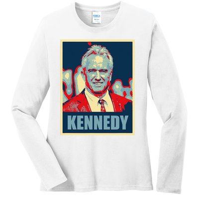 Kennedy 2024 For President Election Poster Ladies Long Sleeve Shirt