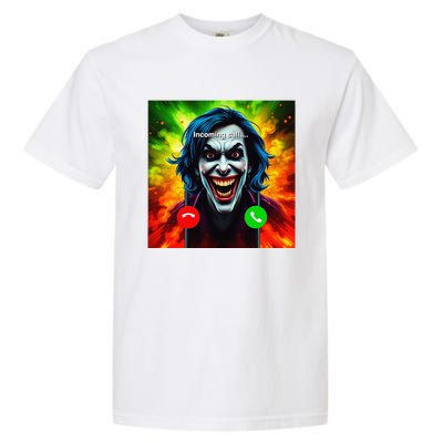 Kamala 2024 Horror Incoming Call From Evil Jonkler Halloween Garment-Dyed Heavyweight T-Shirt