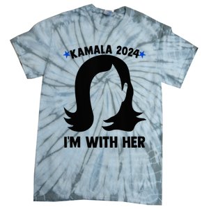 Kamala 2024 IM With Her Silhouette President Vote Blue Usa Tie-Dye T-Shirt