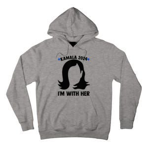 Kamala 2024 IM With Her Silhouette President Vote Blue Usa Tall Hoodie