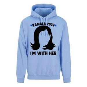 Kamala 2024 IM With Her Silhouette President Vote Blue Usa Unisex Surf Hoodie