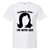 Kamala 2024 IM With Her Silhouette President Vote Blue Usa Garment-Dyed Heavyweight T-Shirt