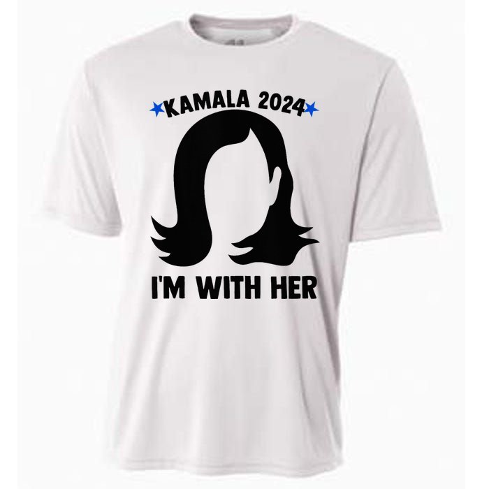 Kamala 2024 IM With Her Silhouette President Vote Blue Usa Cooling Performance Crew T-Shirt