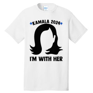 Kamala 2024 IM With Her Silhouette President Vote Blue Usa Tall T-Shirt