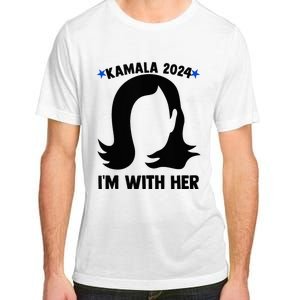 Kamala 2024 IM With Her Silhouette President Vote Blue Usa Adult ChromaSoft Performance T-Shirt