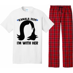 Kamala 2024 IM With Her Silhouette President Vote Blue Usa Pajama Set