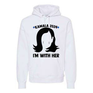 Kamala 2024 IM With Her Silhouette President Vote Blue Usa Premium Hoodie